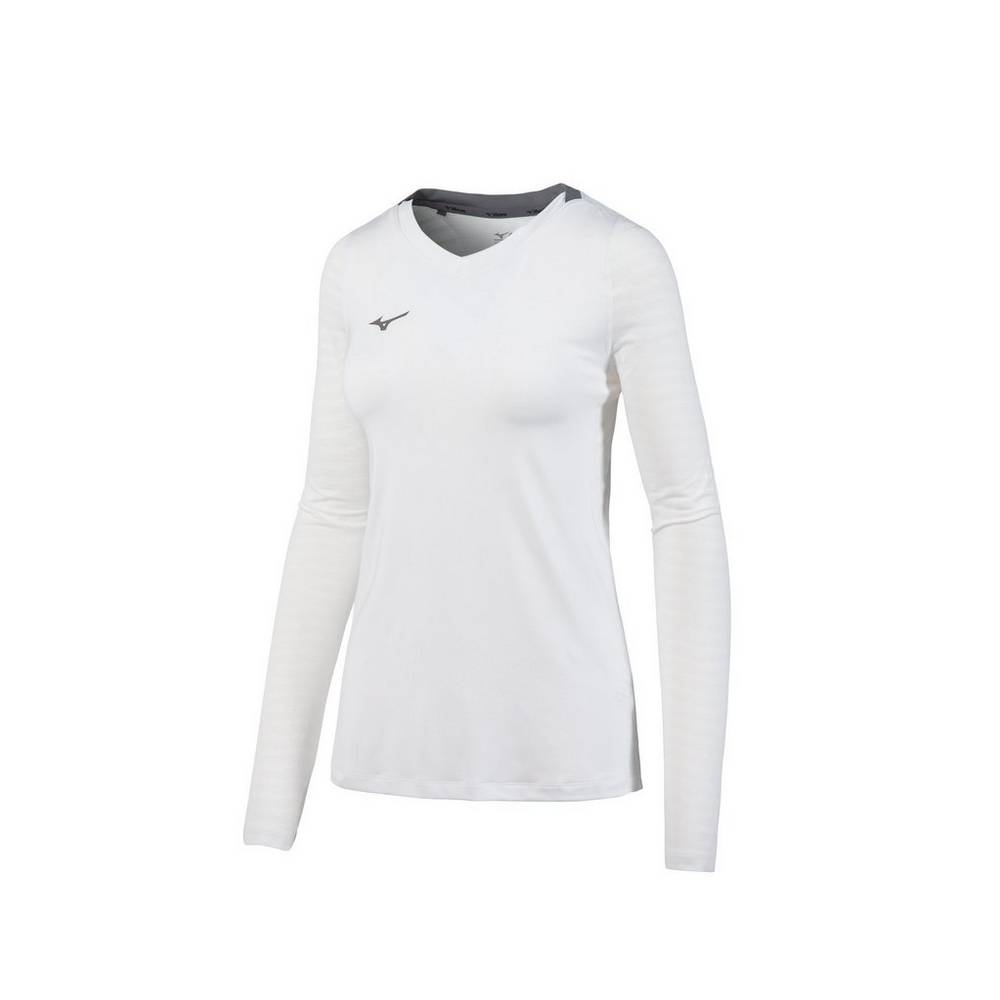 Jerseys Mizuno United Long Sleeve Mujer Blancas España APGM-47268